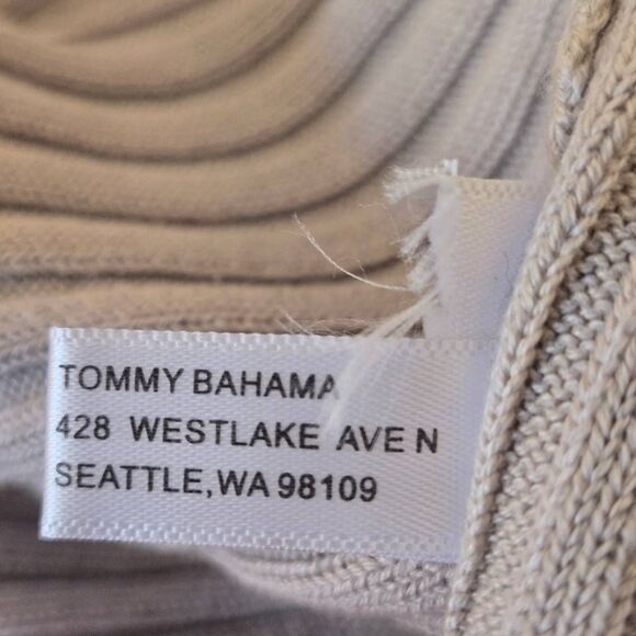 Tommy Bahama Womens Pickford Rib Open Front Cardigan Sweater Beige Size Medium - Picture 2 of 10